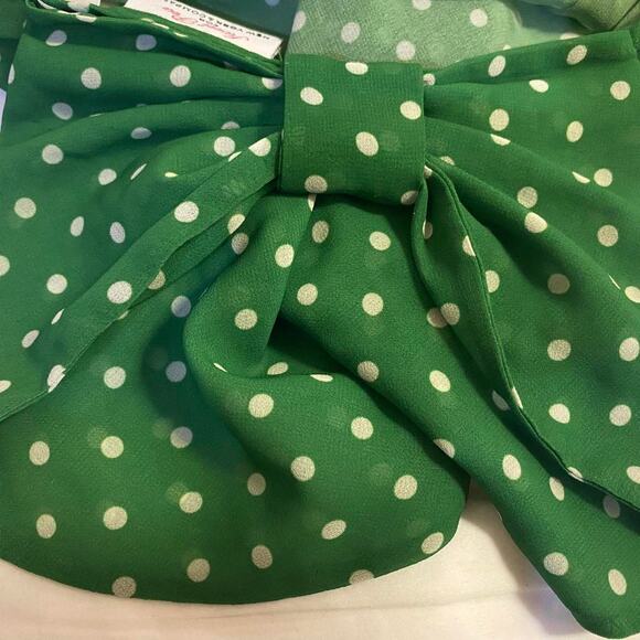 Sweet Pea New York & Company Polka Dot Blouse sz small - Picture 8 of 8